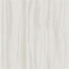 White & Silver Foil Faux Bois Wood Wallpaper