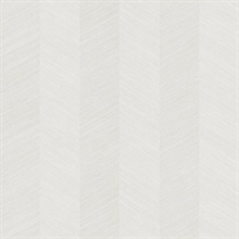 White Sisal Vertical Chevron Stripe Wallpaper