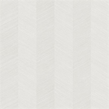 White Sisal Vertical Chevron Stripe Wallpaper