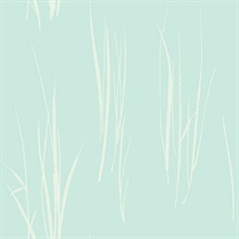 White & Sky Blue Commercial Grasses Wallpaper