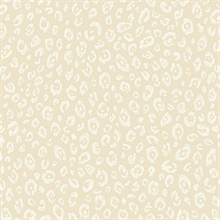 White & Taupe Commercial Leopard Wallpaper