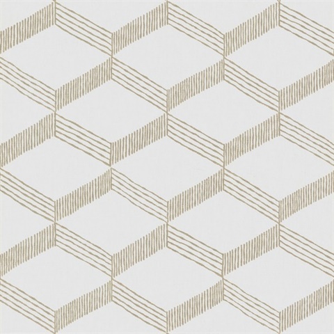 Palisades Natural Paperweave Diamond Wallpaper Taupe Wallpaper