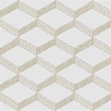 Palisades Natural Paperweave Diamond Wallpaper Taupe Wallpaper