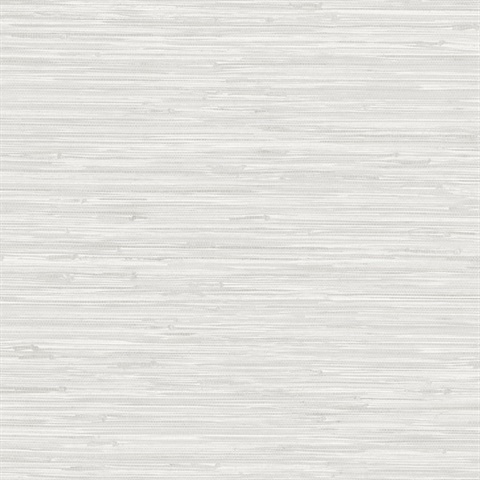 White Textured Grasscloth Wallpaper