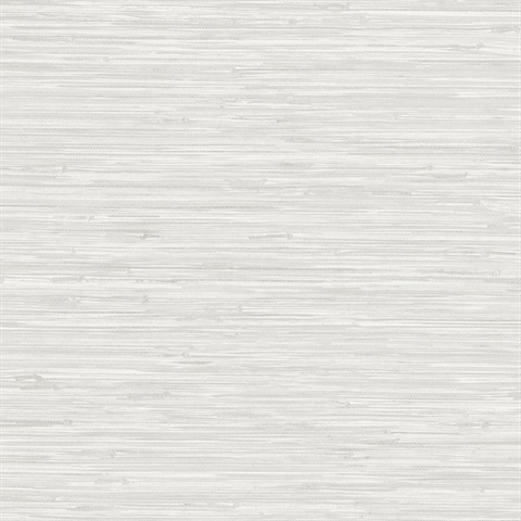 White Textured Grasscloth Wallpaper