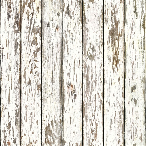 White Weathered Wood Wallpaper