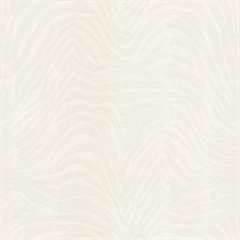 White Zebra Striped Giada Wallpaper