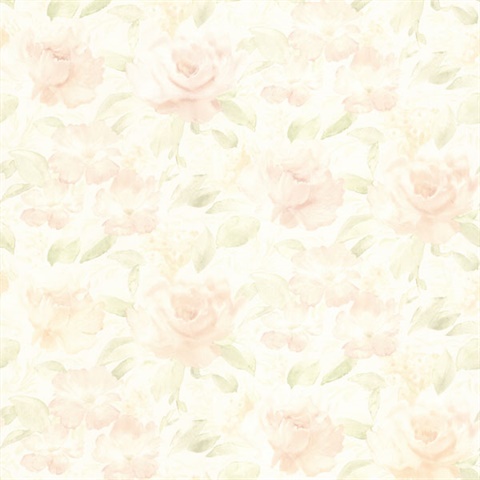 Whitney Peach Watercolour Floral