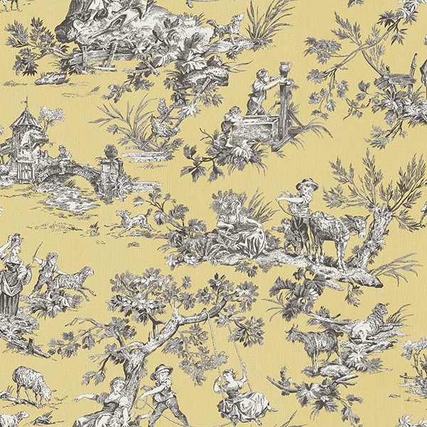 WP Turning the Tide Yellow Wallpaper by William West Designs – Atlanta  Fabrics