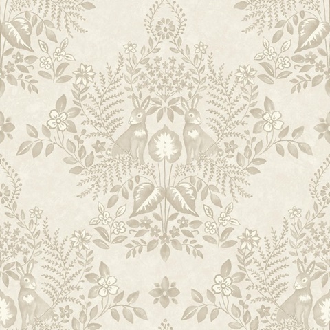 Wicker Cottontail Toile Peel & Stick Wallpaper