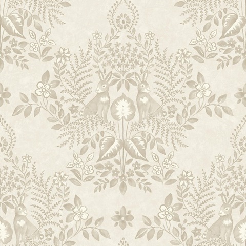 Wicker Cottontail Toile Peel & Stick Wallpaper