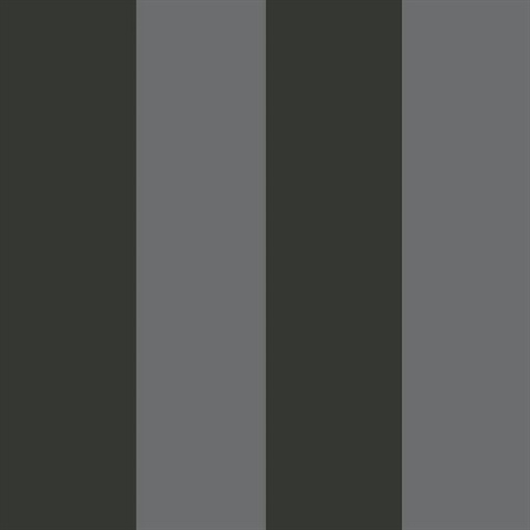 Wide Stripe Anthracite Grey Italian Wallpaper