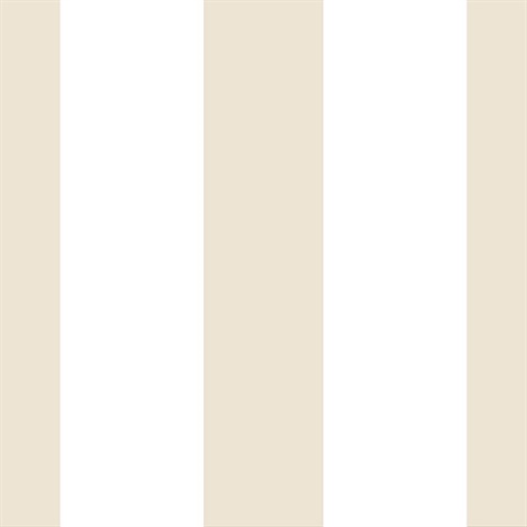 Wide Stripe Natural Beige Wallpaper