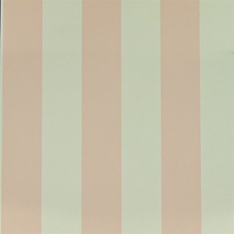 Wide Stripe Salmon Pink & Soft Green