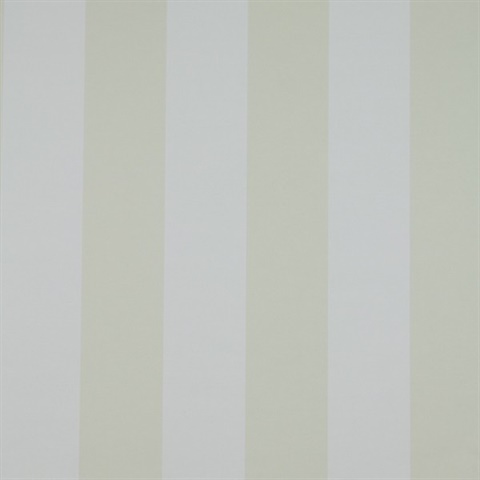 Wide Stripe White & Soft Green