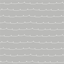 Wiggle Line Grey Stripe Wallpaper