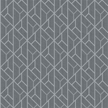 Wilder Grey Geometric Trellis Wallpaper