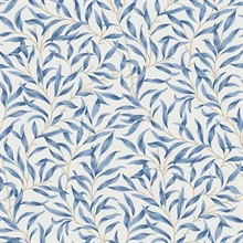 Willow Trail Botanical Blue Lake Peel and Stick Wallpaper