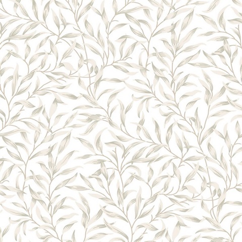 Willow Trail Botanical Neutral Peel and Stick Wallpaper