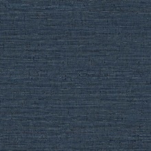 Wilslow Faux Linen Weave Dark Blue Wallpaper