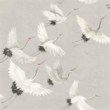 Windsong Grey Bird Wallpaper