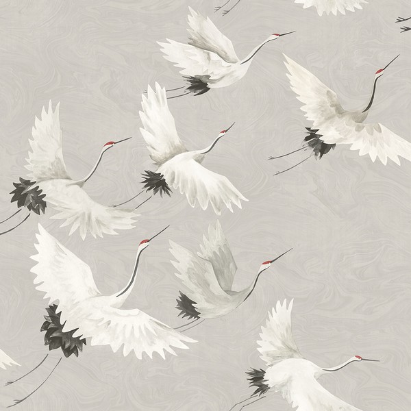 2904-24304 | Windsong Grey Bird Wallpaper | Wallpaper Boulevard