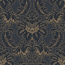 Windsor Blue Large Damask Wallpaper