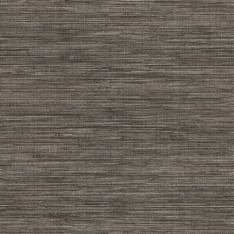 Winn Charcoal Faux Grasscloth Wallpaper