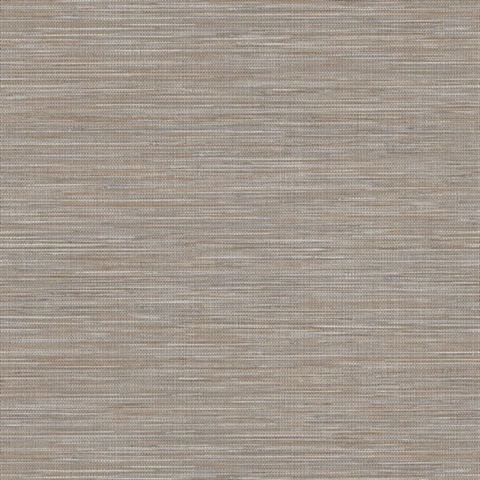 Winn Chestnut Faux Grasscloth Wallpaper