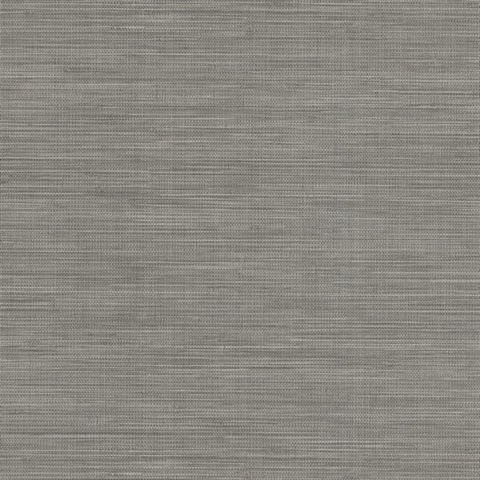 Winn Grey Faux Grasscloth Wallpaper