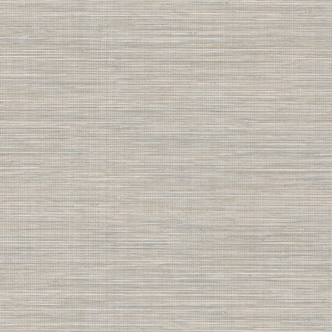 Winn Light Grey Faux Grasscloth Wallpaper