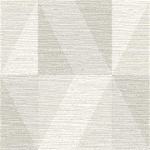 Winslow Bone Geometric Faux Grasscloth Wallpaper