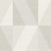 Winslow Bone Geometric Faux Grasscloth Wallpaper