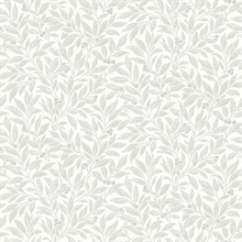 Winter Berry Light Grey Vine Wallpaper