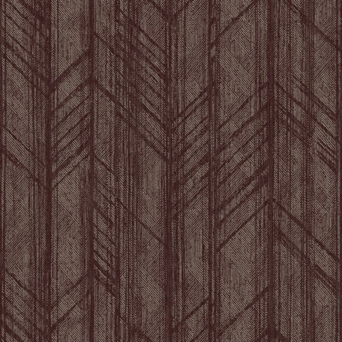 Winthrop Merlot Geometric Wallpaper