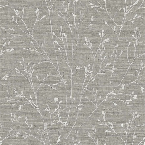 Withington Tree Branch Grey Wallpaper