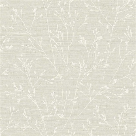 Withington Tree Branch Light Grey Wallpaper
