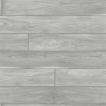 Wood Teak Planks Grey Peel and Stick Wallpaper