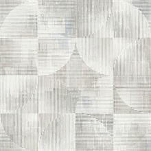 Woodbine Neutral Abstract Geometric Wallpaper