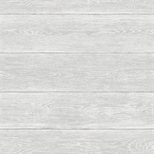 Woodgrain Wood Harbor Grey Peel and Stick Wallpaper