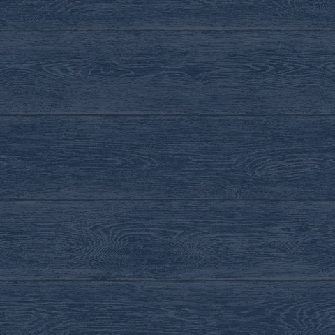 Woodgrain Wood Navy Blue Peel and Stick Wallpaper