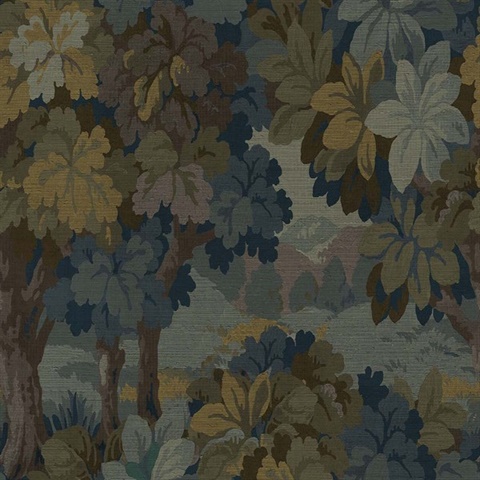 Woodland Forest Deep Seas Tree Wallpaper