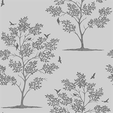 Woodland Grey Trees & Birds