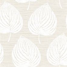 Woodward Gilded Textile String Large Leaf Wallpaper