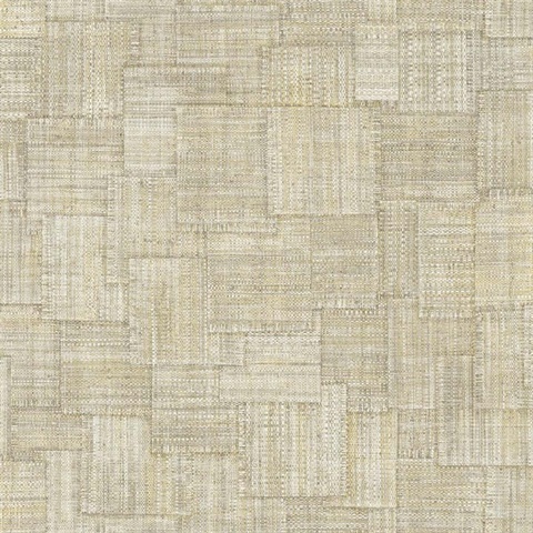 Woven Blocks 27 Cafe Latte Wallpaper