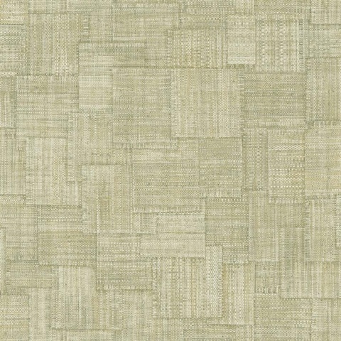 Woven Blocks 27 Straw Wallpaper