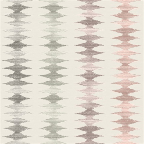 Woven Desert Desert Rose Mediterranean Striped Wallpaper