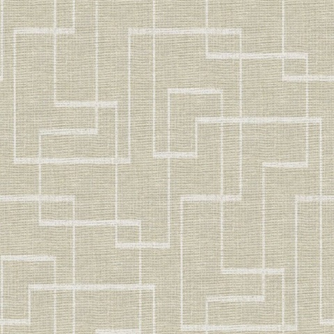 Woven Geo 54 Cane Commercial Wallpaper