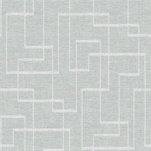 Woven Geo 54 Ice Blue Commercial Wallpaper