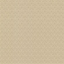 Wren Gold Peacock Ogee Wallpaper